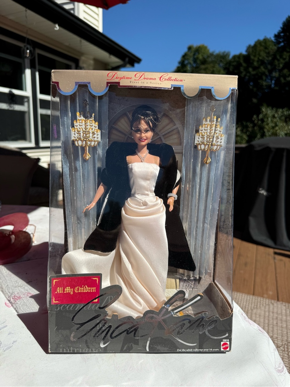 All My Children Collectible Fashion Doll in Ivory Gown with Black Coat